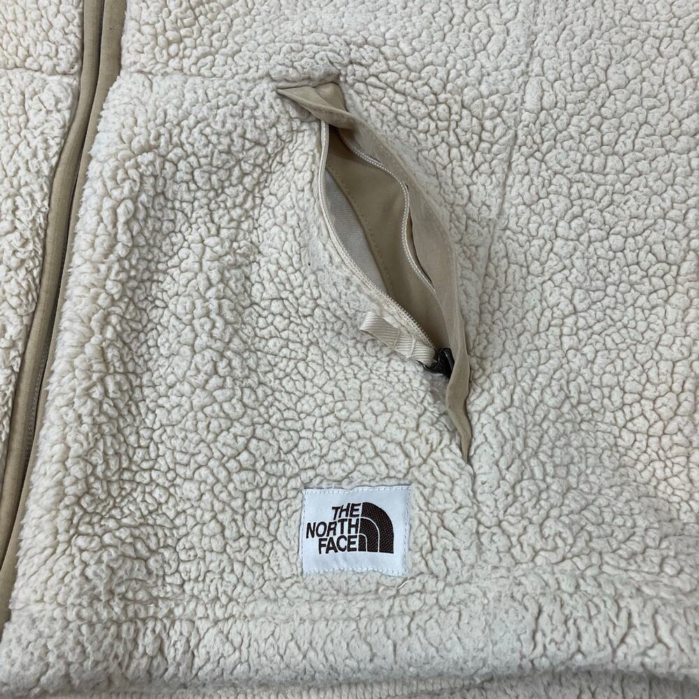 The North Face Cragmont Sherpa Fleece Jacket Womens Small Cream Full Zip Cozy - Picture 9 of 15
